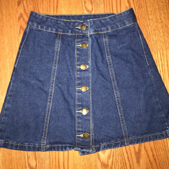 UO Button Up Denim Skirt - Picture 1 of 3